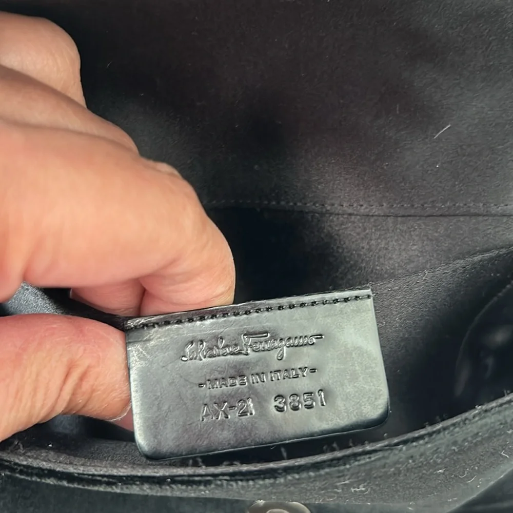 Rare Vintage Salvatore Ferragamo Wristlet and Mirror